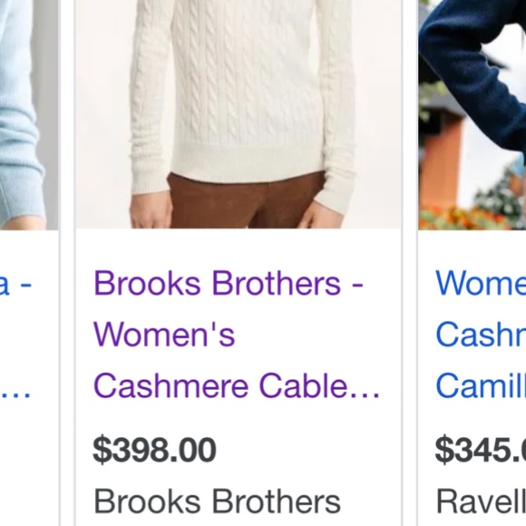 Brooks Brothers Blue Cable Knit Sweater - Picture 4 of 10